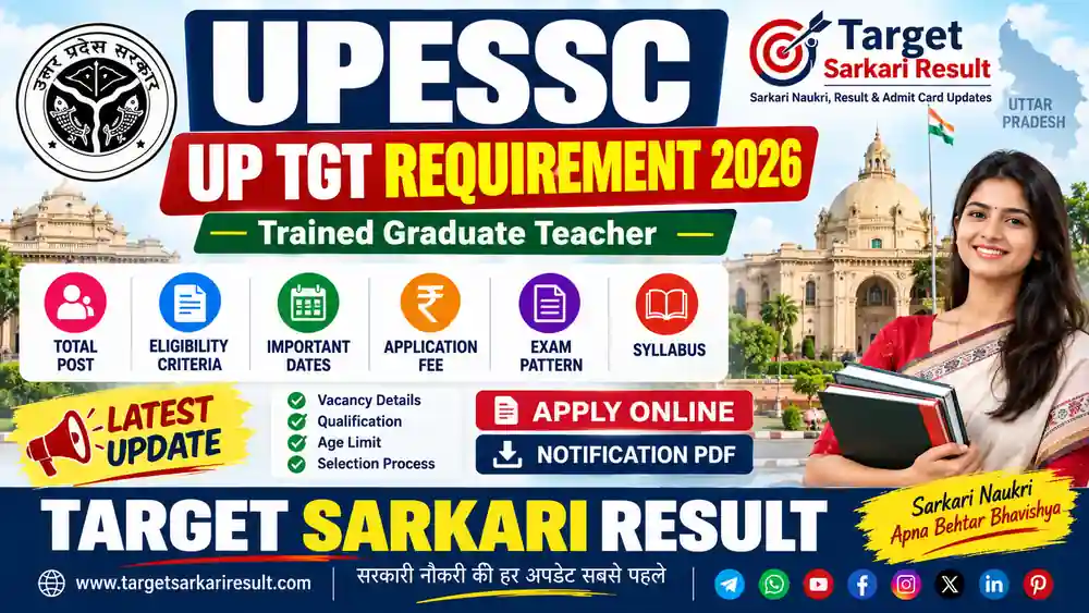 UP TGT Recruitment 2026 – UPESSC Trained Graduate Teacher Vacancy | Target Sarkari Result